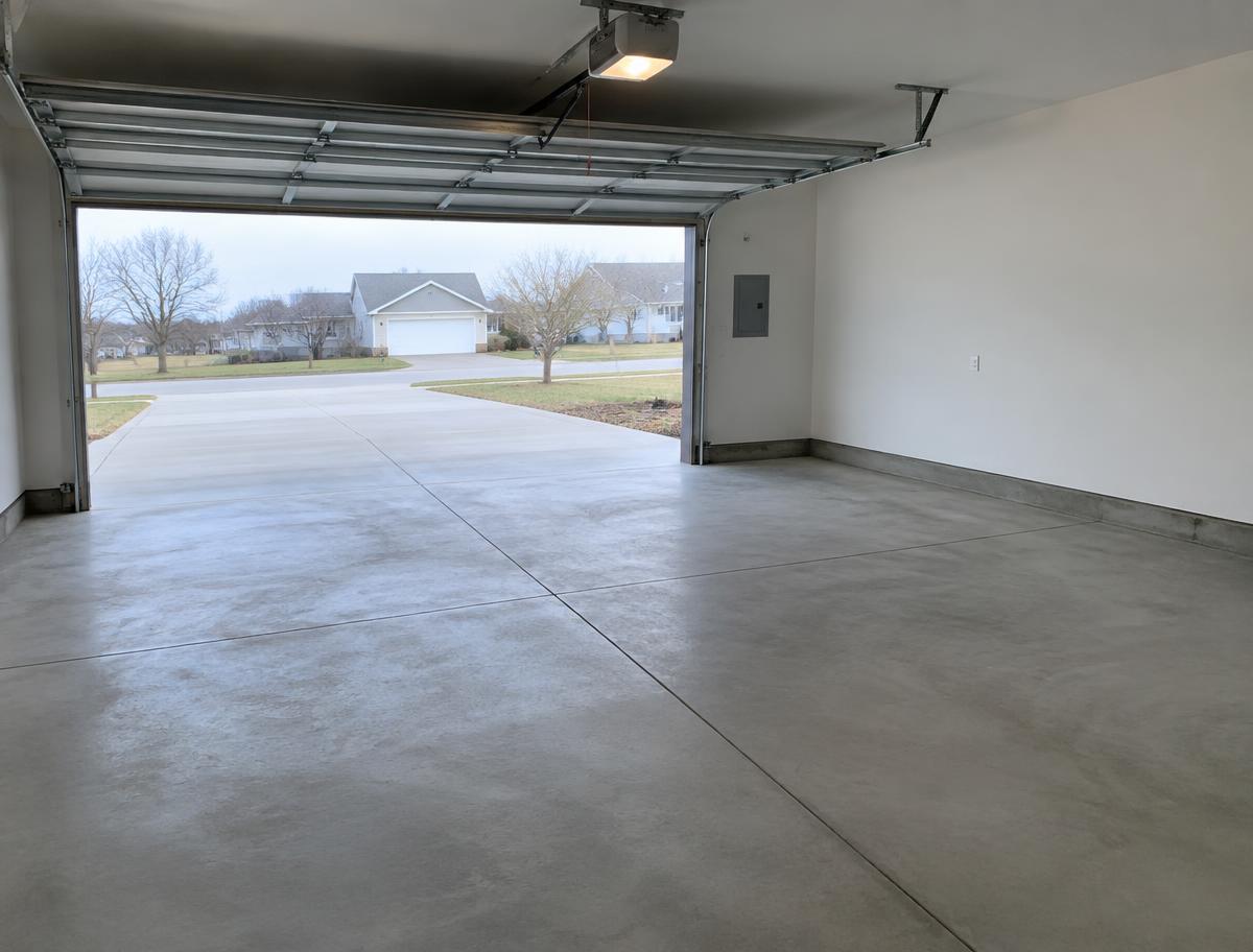 The same garage swept clean after B&E hauled everything away